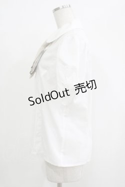 画像2: Kurumi Collaboration / マリンアカデミアブラウス LL オフ/生成り H-25-09-26-052-GO-BL-NS-ZH