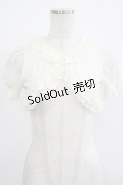 画像1: JESUS DIAMANTE / シフォンフリルボレロ Free アイボリー H-25-09-26-057-JE-TO-NS-ZH