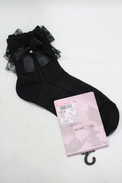 画像1: m petit by misako / AMCSフロートリボンPL  ブラック H-25-09-26-064-LO-ZA-NS-ZH