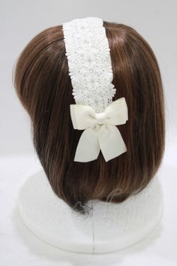 画像2: m petit by misako / TT*AMレースカチューシャ  オフ H-25-09-26-071-LO-AC-NS-ZH
