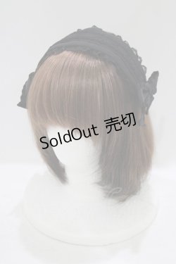 画像1: Pina sweetcollection / ローズラインカチューシャ  ブラック  H-25-09-26-073-LO-AC-NS-ZH