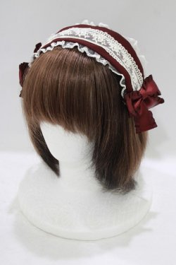 画像1: Pina sweetcollection / ローズラインカチューシャ  ワイン H-25-09-26-074-LO-AC-NS-ZH