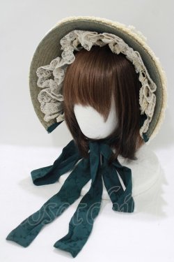 画像1: Hoshibako Works / 西洋人形魔法ボンネット  グリーン H-25-09-26-077-LO-AC-NS-ZH