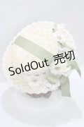 【SALE】Chalmiere / フラワーサマーハット  グリーン H-25-09-26-078-PU-AC-NS-ZT-K025