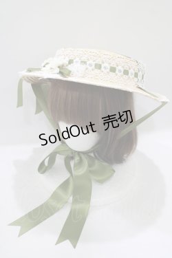 画像2: 【SALE】Chalmiere / フラワーサマーハット  グリーン H-25-09-26-078-PU-AC-NS-ZT-K025
