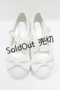 axes femme kawaii / クロスベルトリボンパンプス L(24.5cm) 生成り H-25-09-26-081-AX-SH-NS-ZH