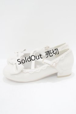 画像2: axes femme kawaii / クロスベルトリボンパンプス L(24.5cm) 生成り H-25-09-26-081-AX-SH-NS-ZH