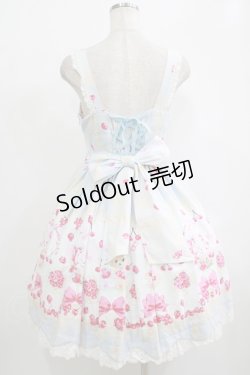画像3: BABY,THE STARS SHINE BRIGHT / なかよしくみゃちゃんのいちごとレースのミルフィーユ柄ジュディジャンパースカート Free リリアンちゃんいろ（サックス） H-25-09-26-008-BA-OP-NS-ZH