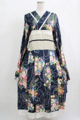 marcHenTica / 大和撫子ワンピース  ネイビー H-25-09-26-010-LO-OP-NS-ZH