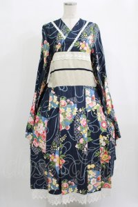 marcHenTica / 大和撫子ワンピース  ネイビー H-25-09-26-010-LO-OP-NS-ZH