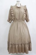 m petit by misako / NINA'SコラボAMハイショクメローワンピース LL ベージュ H-25-09-26-012-LO-OP-NS-ZH
