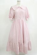 m petit by misako / AM*ギンガムCHKワンピース L ピンク H-25-09-26-014-LO-OP-NS-ZH