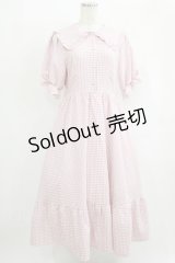 m petit by misako / AM*ギンガムCHKワンピース L ピンク H-25-09-26-014-LO-OP-NS-ZH