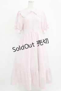 m petit by misako / AM*ギンガムCHKワンピース L ピンク H-25-09-26-014-LO-OP-NS-ZH