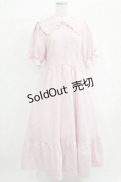 画像1: m petit by misako / AM*ギンガムCHKワンピース L ピンク H-25-09-26-014-LO-OP-NS-ZH
