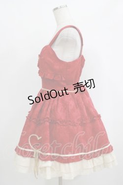 画像2: Honey Machine（海外ロリータブランド） / ジャガードジャンパースカート L レッド H-25-09-26-017-PU-OP-NS-ZH