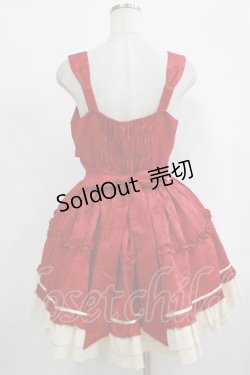 画像3: Honey Machine（海外ロリータブランド） / ジャガードジャンパースカート L レッド H-25-09-26-017-PU-OP-NS-ZH