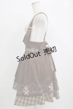 画像2: Amavel / くまの探偵さんバックルサススカート Free ブラウン H-25-09-26-020-CA-SK-NS-ZH