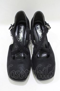 画像1: Cherirulu Chocola / 太ヒールパンプス M ブラック H-25-09-27-038-GO-SH-NS-ZH