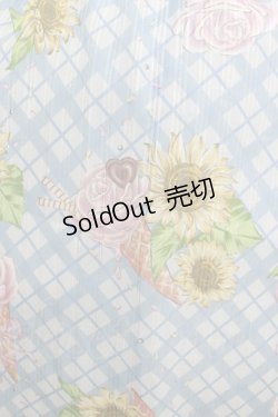 画像4: axes femme POETIQUE / ヒマワリ&アイスサマーワンピース M サックス H-25-09-27-041-AX-OP-NS-ZH