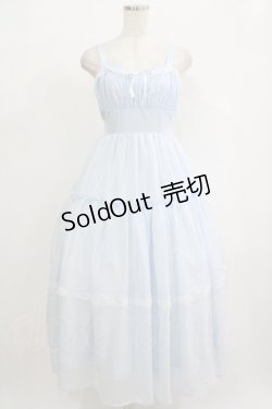 画像1: Lovely Tency / 眞白ありすコラボ/ティアードジャンパースカート S サックス H-25-09-27-044-GO-OP-NS-ZH