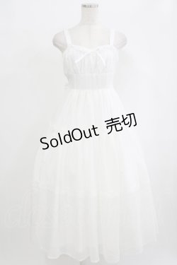 画像1: Lovely Tency / 眞白ありすコラボ/ティアードジャンパースカート S ホワイト H-25-09-27-045-GO-OP-NS-ZH