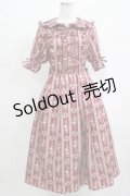 axes femme kawaii / RosyBear柄ワンピース M ワイン H-25-09-27-050-AX-OP-NS-ZH
