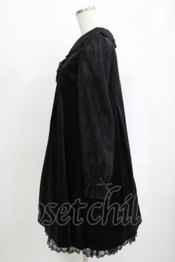 画像2: Secret Honey / レース袖ベロアワンピース Free ブラック H-25-09-27-062-CA-OP-NS-ZH