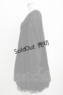 画像2: Secret Honey / レース袖ベロアワンピース Free ブラック H-25-09-27-062-CA-OP-NS-ZH