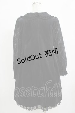 画像3: Secret Honey / レース袖ベロアワンピース Free ブラック H-25-09-27-062-CA-OP-NS-ZH