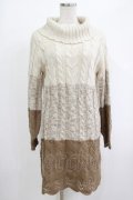 axes femme / グラデーションニットワンピース M モカ H-25-09-27-068-AX-OP-NS-ZH