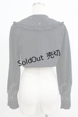 画像3: DearMyLove / ハートスタッズフリル襟ブラウス M/ショート丈 ブラック H-25-09-27-074-EL-BL-NS-ZH