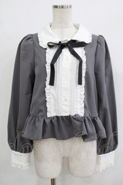 画像1: Cherirulu Chocola / MYリボンマルエリブラウス L グレー H-25-09-27-076-GO-BL-NS-ZH