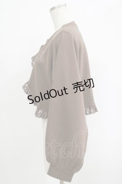 画像2: m petit by misako / MSKバラBフリルボレロ M ブラウン H-25-09-27-080-LO-TO-NS-ZH