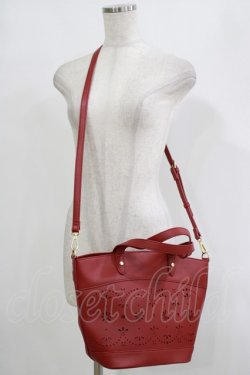 画像1: m petit by misako / AMハナパンチング2WAYバッグ  レッド H-25-09-27-013-LO-BG-NS-ZH