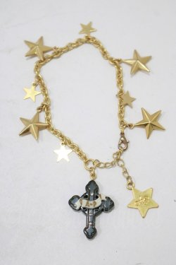 画像1: Angelic Pretty / Holyクロスブレスレット  ブラック H-25-09-27-025-AP-AC-NS-ZH