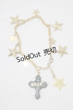 画像1: Angelic Pretty / Holyクロスブレスレット  ブラック H-25-09-27-025-AP-AC-NS-ZH