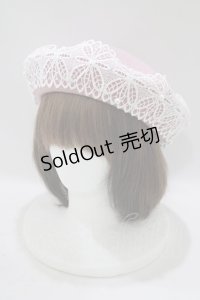 m petit by misako / AMレースバスクベレー  ピンク H-25-09-27-028-LO-AC-NS-ZH