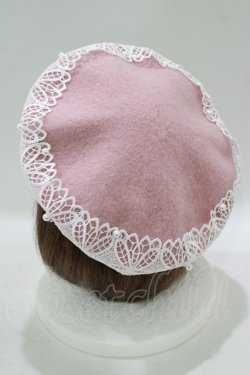 画像2: m petit by misako / AMレースバスクベレー  ピンク H-25-09-27-028-LO-AC-NS-ZH