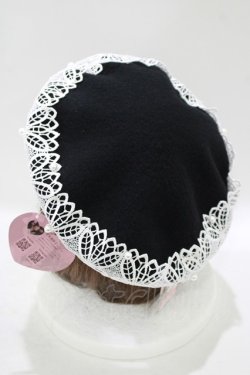 画像2: m petit by misako / AMレースバスクベレー  ブラック H-25-09-27-029-LO-AC-NS-ZH