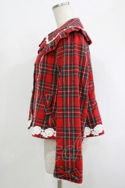 画像2: axes femme kawaii / ガーリーリボンショートコート M レッド H-25-09-28-025-AX-CO-NS-ZH