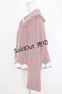 画像2: axes femme kawaii / ガーリーリボンショートコート M レッド H-25-09-28-025-AX-CO-NS-ZH