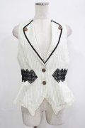 axes femme POETIQUE / ストライプショートベスト M 生成り H-25-09-28-027-AX-JA-NS-ZH