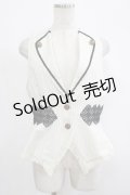 axes femme POETIQUE / ストライプショートベスト M 生成り H-25-09-28-027-AX-JA-NS-ZH