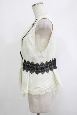 画像2: axes femme POETIQUE / ストライプショートベスト M 生成り H-25-09-28-027-AX-JA-NS-ZH