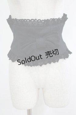 画像1: ALICE and the PIRATES / マダム・イザベルリボンコルセット Waist/60-72cm ブラック H-25-09-28-029-PA-ZA-NS-ZH