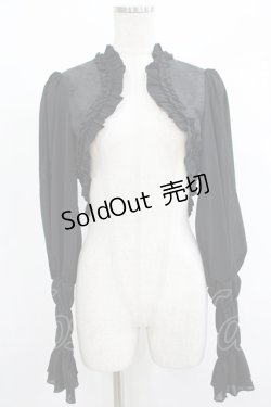 画像1: 時織魔女（海外ロリータブランド） / ジャガードボレロ M ブラック H-25-09-28-030-PU-TO-NS-ZH