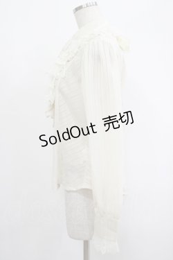 画像2: BABY,THE STARS SHINE BRIGHT / ストライプシフォン丸衿ブラウス Free 生成り H-25-09-28-033-BA-BL-NS-ZH