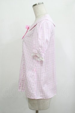 画像2: Angelic Pretty / ギンガムRibbonブラウス Free ピンク H-25-09-28-038-AP-BL-NS-ZH