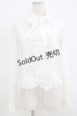 画像1: Angelic Pretty / 鳥かごレースジャボブラウス Free オフ H-25-09-28-044-AP-BL-NS-ZH